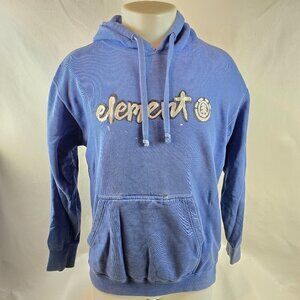 Element Sweatshirt Mens Small Blue Pullover Hoodie Skateboard Y2k Pullover Paint